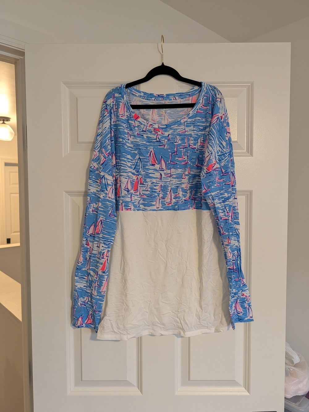Lilly Pulitzer Finn Top in Zanzibar Blue Boatylicious size medium